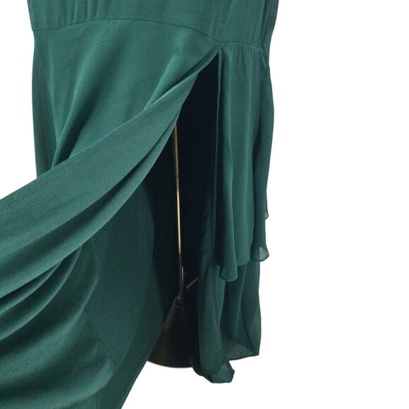 LULU'S L Tier Elegance Hunter Green Long Sleeve Tiered Formal Maxi Dress NEW 0B4 - Picture 6 of 10